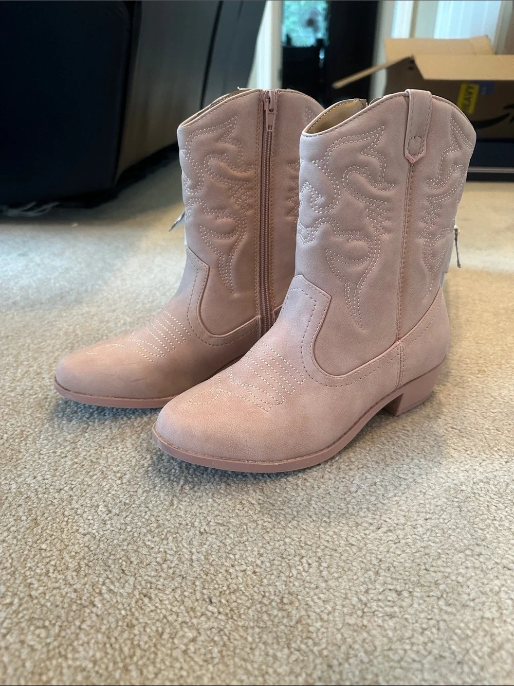 Girls - Reno Western Boot - Blush Pink - 5
